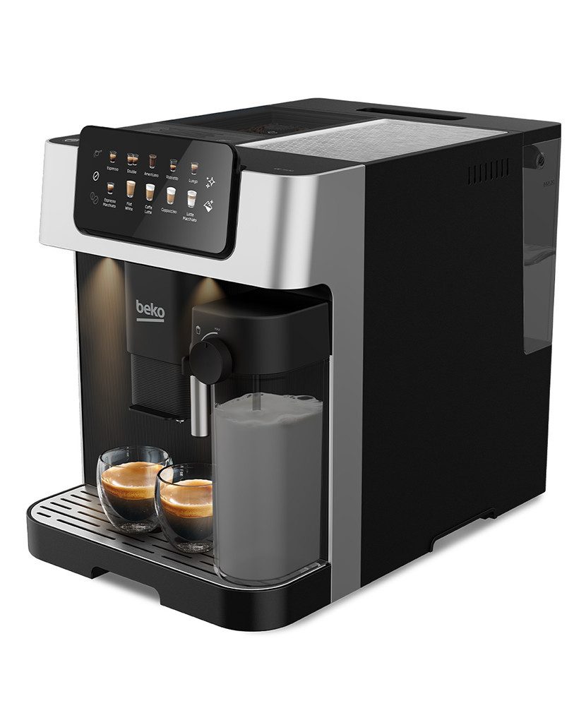 BEKO Kaffeevollautomat CEG 7304 X, Zweifachdüse inkl. Beleuchtung, Automatische Reinigung