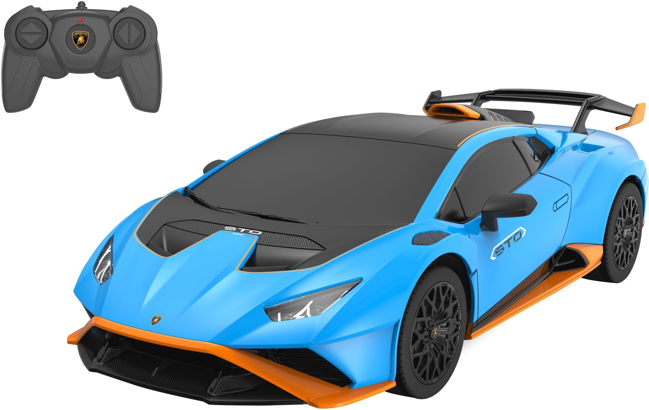Jamara RC-Auto Lamborghini Huracán STO 1:24 blau, 2,4GHz, offiziell lizenziert