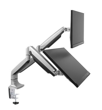 HALTERUNGSPROFI Office-GS324A Monitor-Halterung, (bis 32,00 Zoll, Dual Halterung Gasdruckfeder, Aluminium, bis 2x 32 Zoll, VESA 75/ 00)