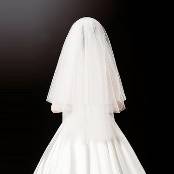 UNDOE Schleier Kopftuch Mehrschichtiger Brautschleier, Netz Kopfbedeckung