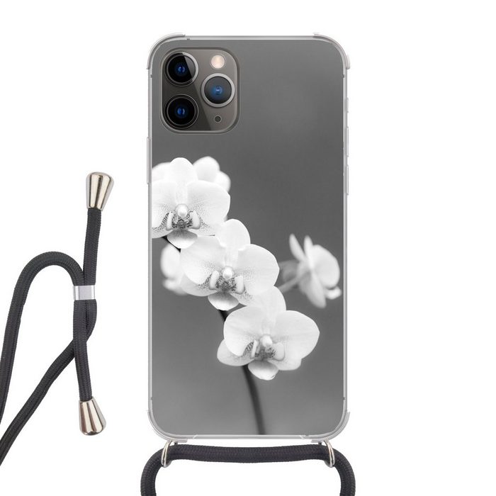 MuchoWow Handyhülle Orchidee - Blumen - Pflanze - Weiß - Lila Handyhülle Telefonhülle Apple iPhone 13 Pro Max