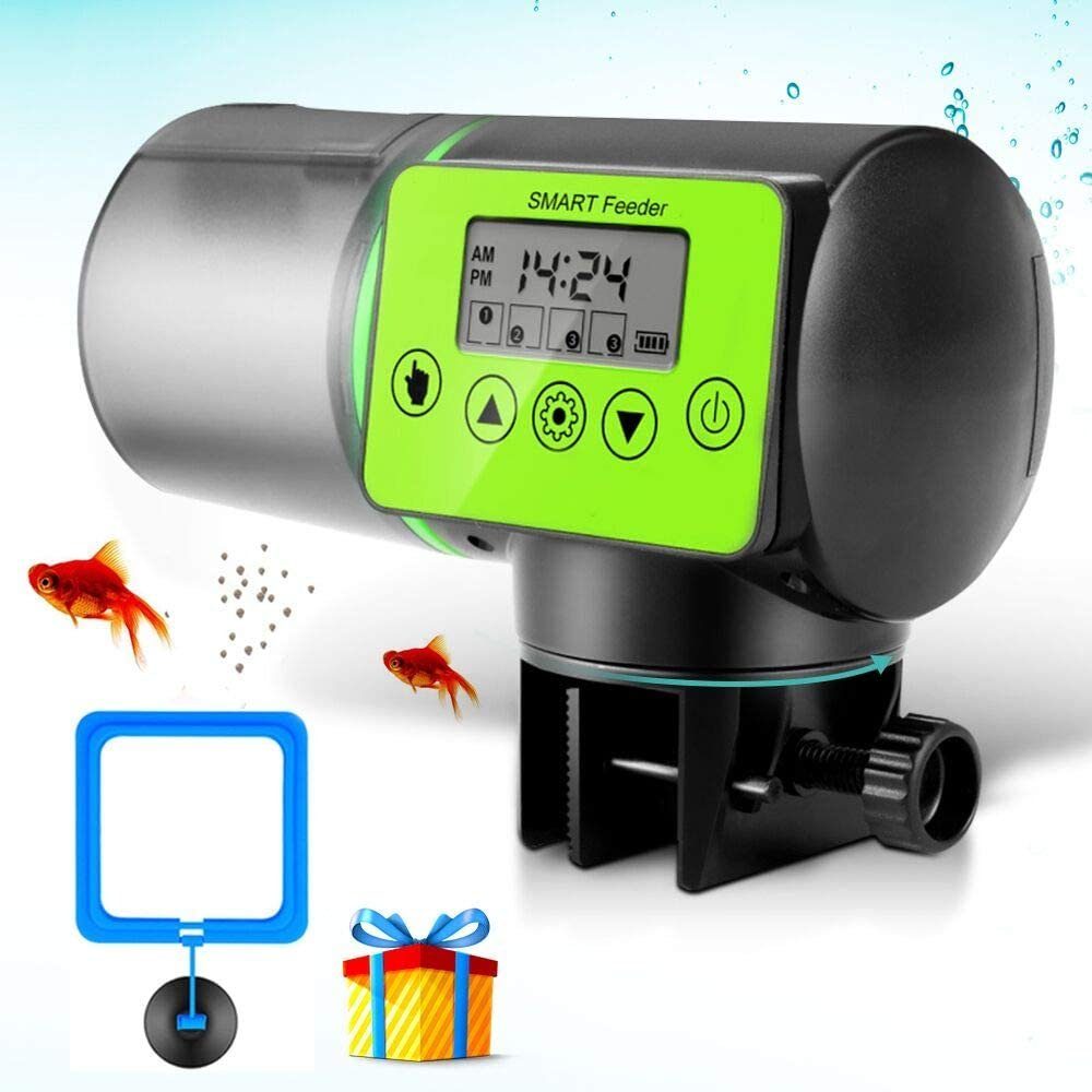 Futterautomat Futterautomat Aquarium,Automatischer Fischfutterspender 200ml