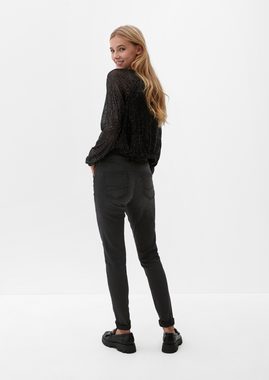 QS Stoffhose Jeans Sadie / Skinny Fit / Mid Rise / Skinny Leg Label-Patch