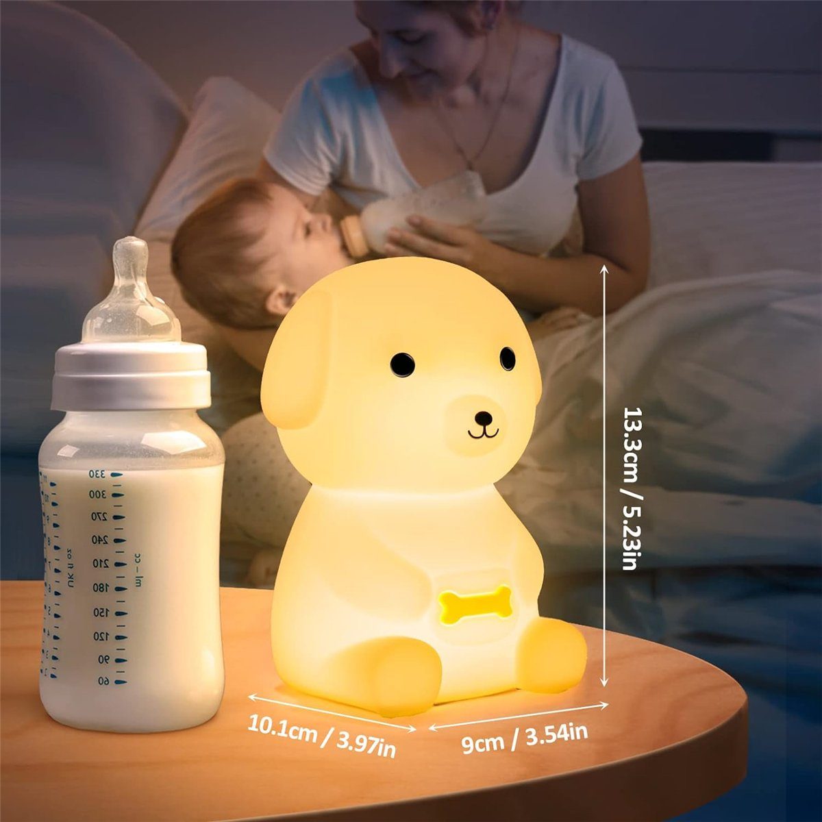 K&B LED Nachtlicht LED-Kinder-Silikon-Touch-Schlaflicht, USB tragbar