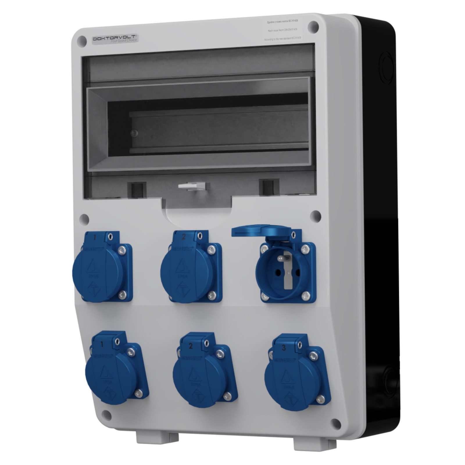 Doktorvolt Stromverteiler TD 6x230V franz System Doktorvolt® 0571 Steckdosenverteiler