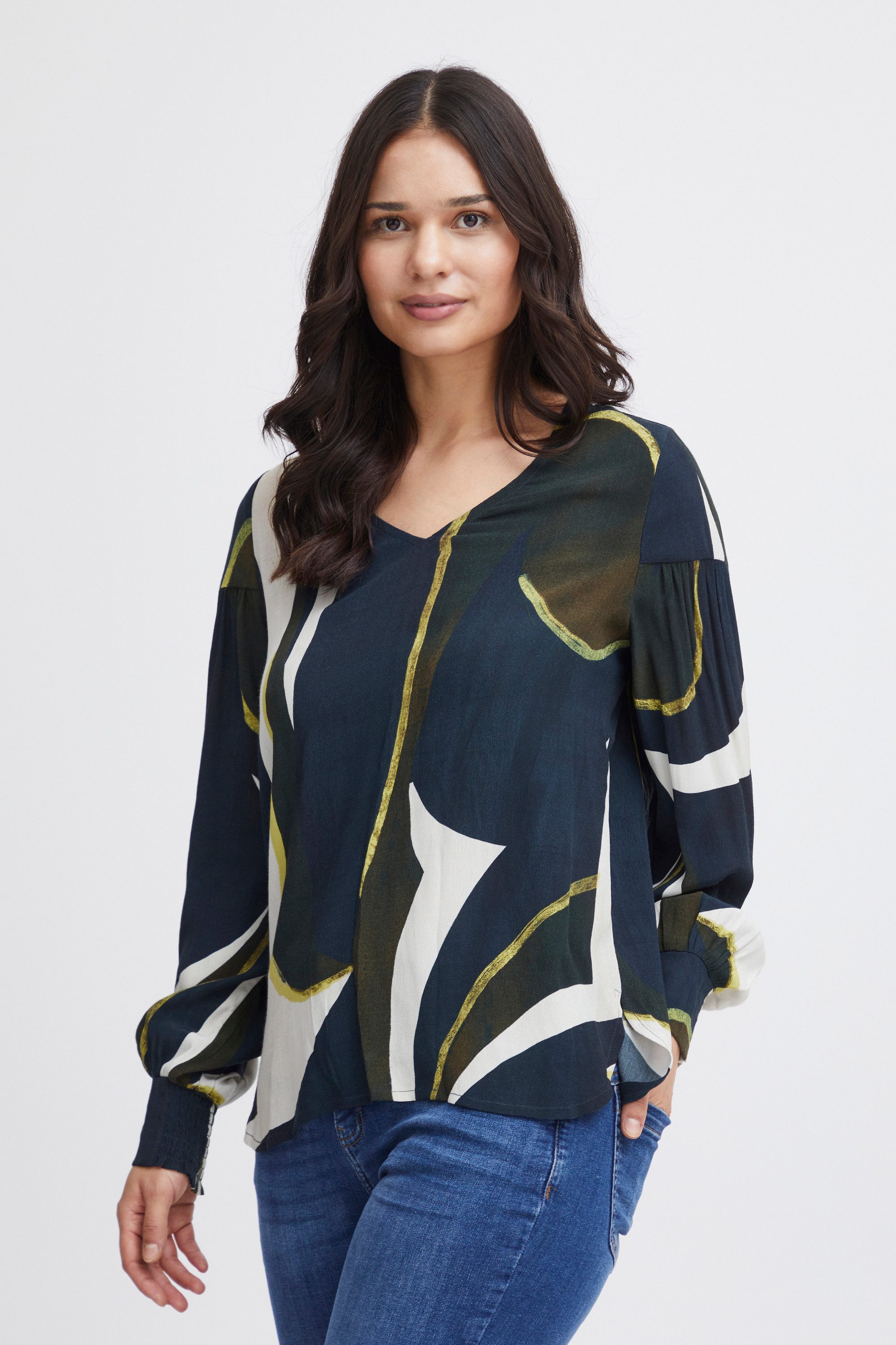 fransa Langarmbluse Langarm-Bluse FRLENA