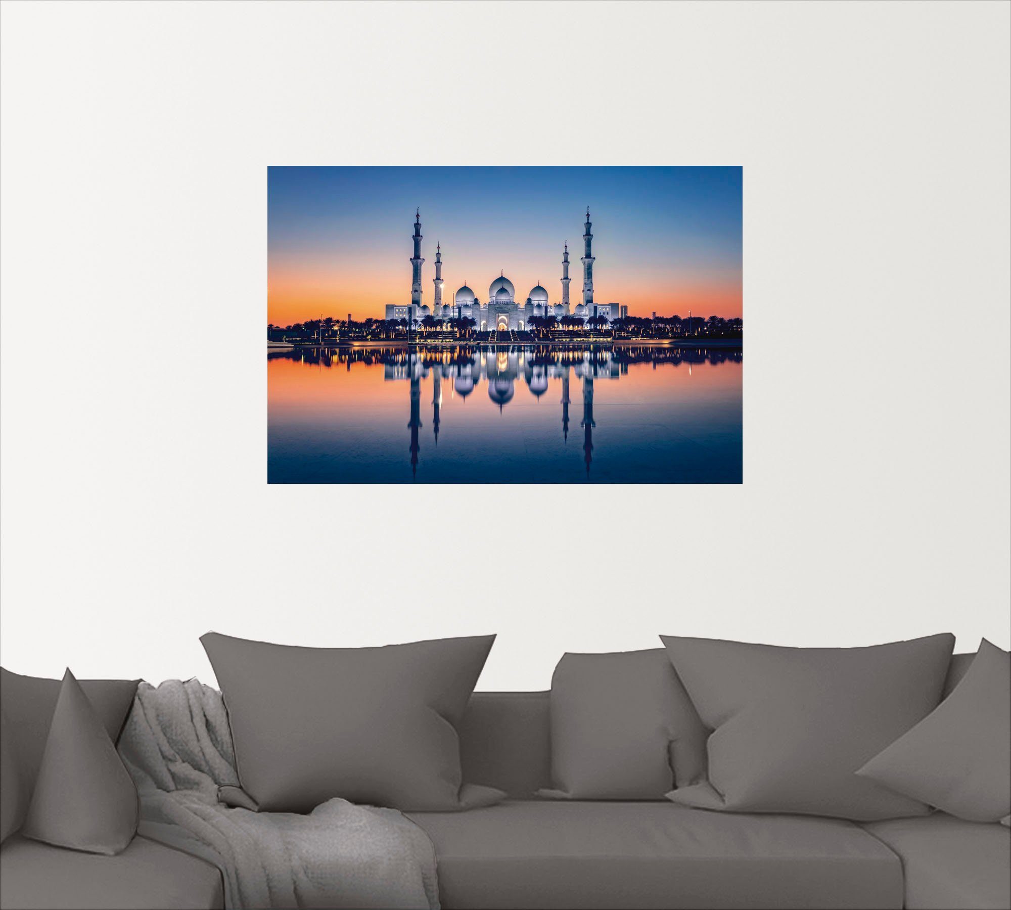 Artland Wandbild »Scheich-Zayid-Moschee III«, Bilder von Asien (1 Stück), in vielen Größen & Produktarten - Alubild / Outdoorbild für den Außenbereich, Leinwandbild, Poster, Wandaufkleber / Wandtattoo auch für Badezimmer geeignet-kaufen