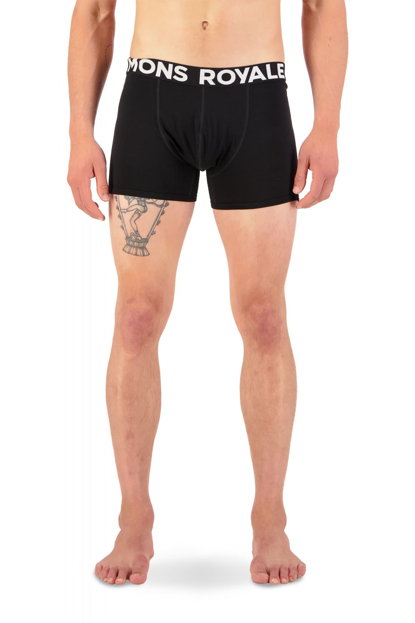 Boxer Royale Lange Black 'em Shorty M Herren Mons Royale Unterhose Mons Hold Kurze