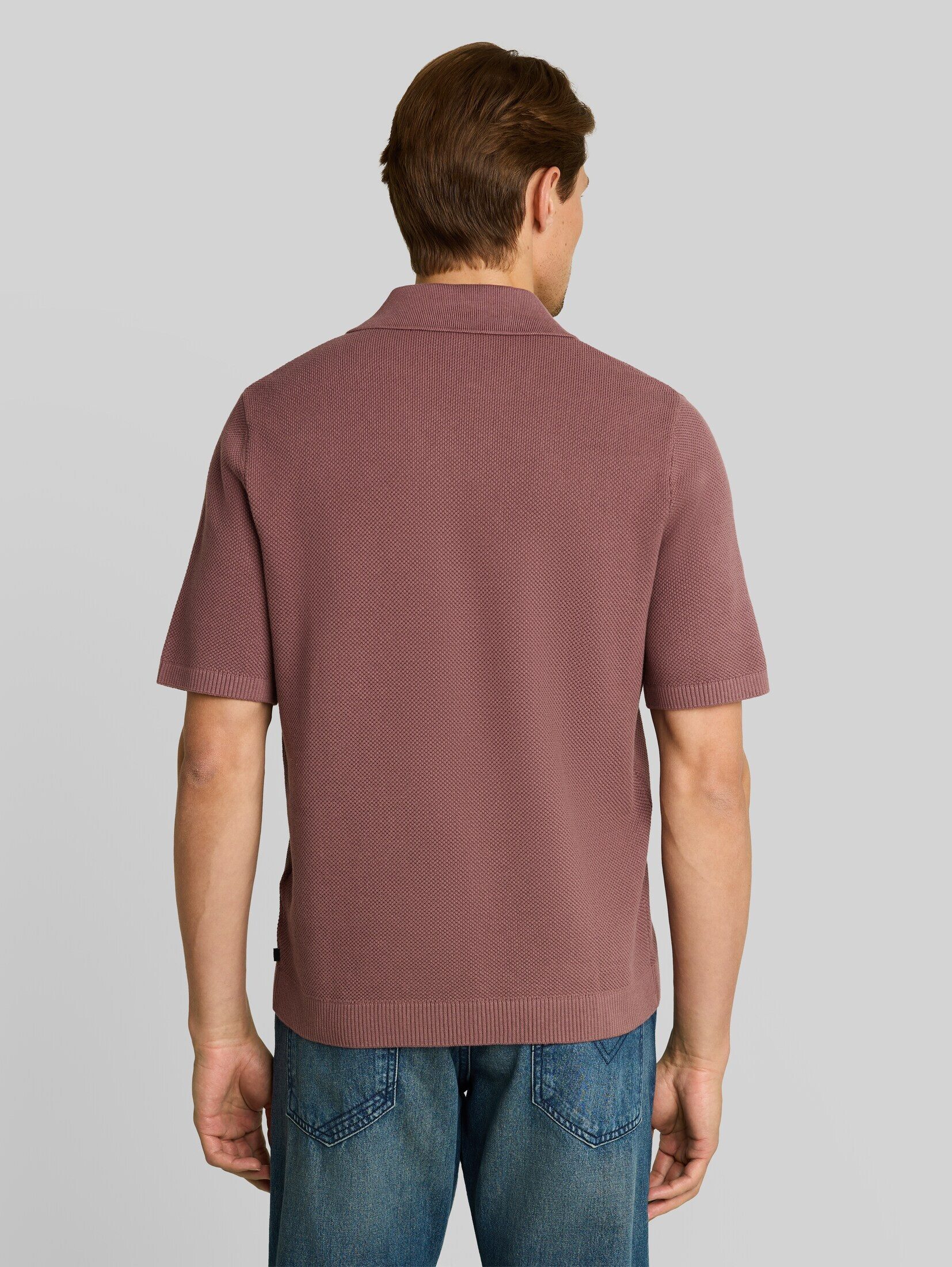 TOM TAILOR Denim T-Shirt Pullover & Strickjacken Piqué Strick-Poloshirt aus Baumwolle