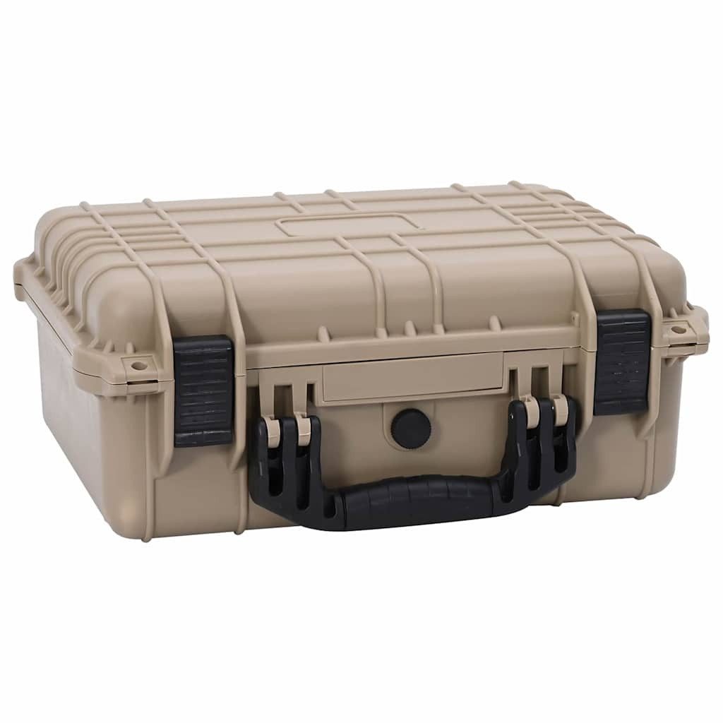 vidaXL Koffer Hartschalenkoffer Sand 40.5 x 33 x 17,5 cm Polypropylen und ABS