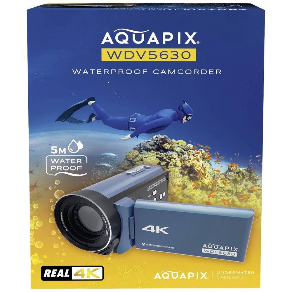 Aquapix Unterwasser-Camcorder 7.6 cm 3″ 13MP Camcorder (4K, Wasserfest)