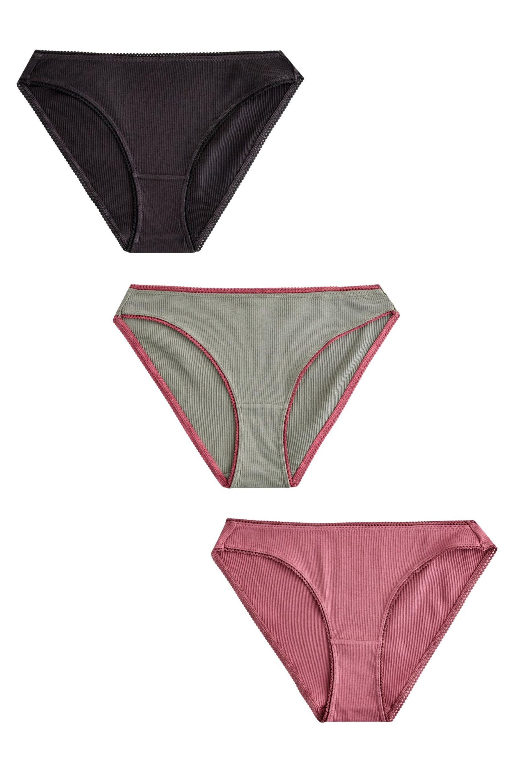 Next Taillenslip 3er-Pack Slips mit Hochbund, hoher Beinausschnitt (3-St)