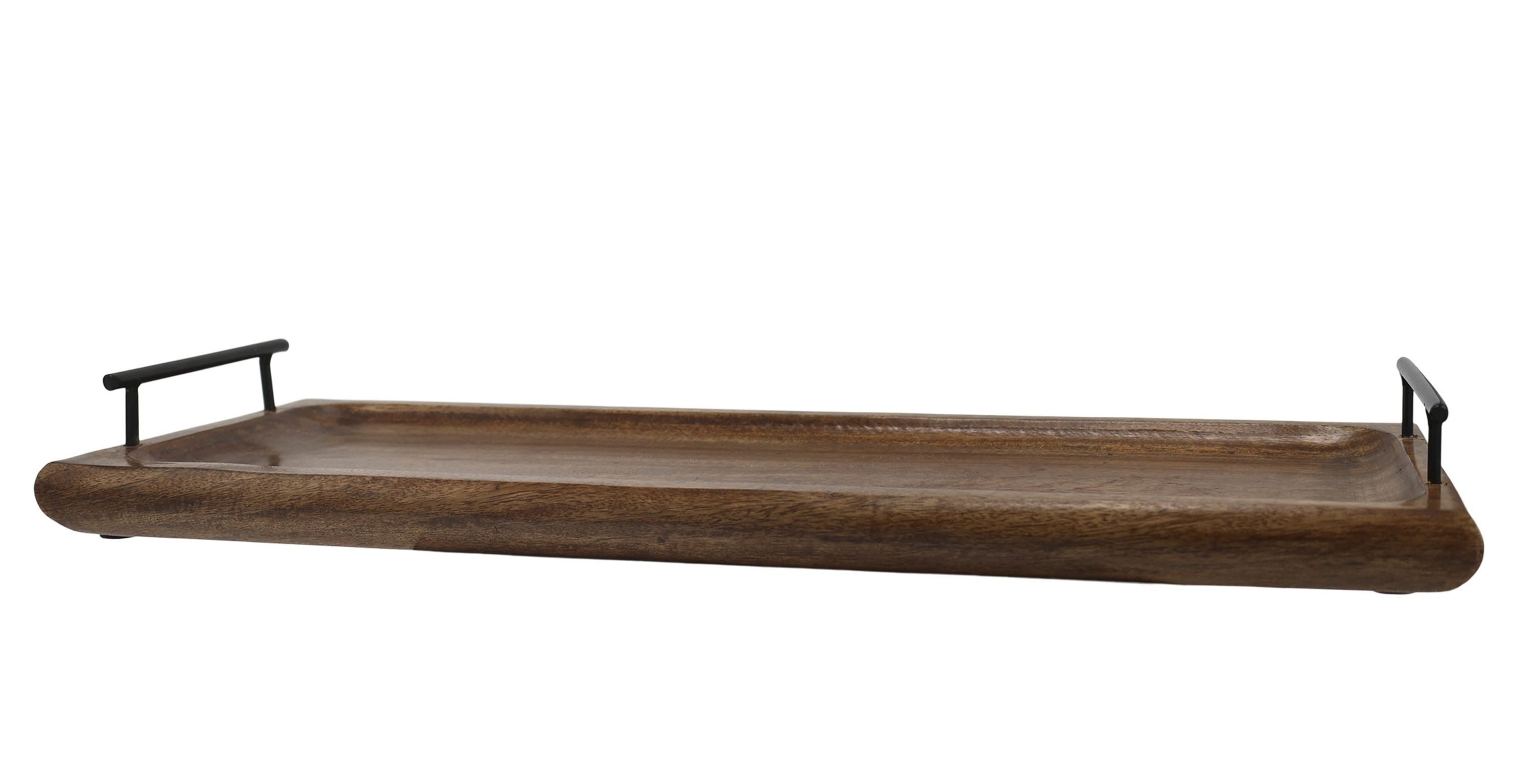Chic Antique Dekotablett Chic Antique - Servierplatte Servierbrett Tapasbrett Tablett Holz