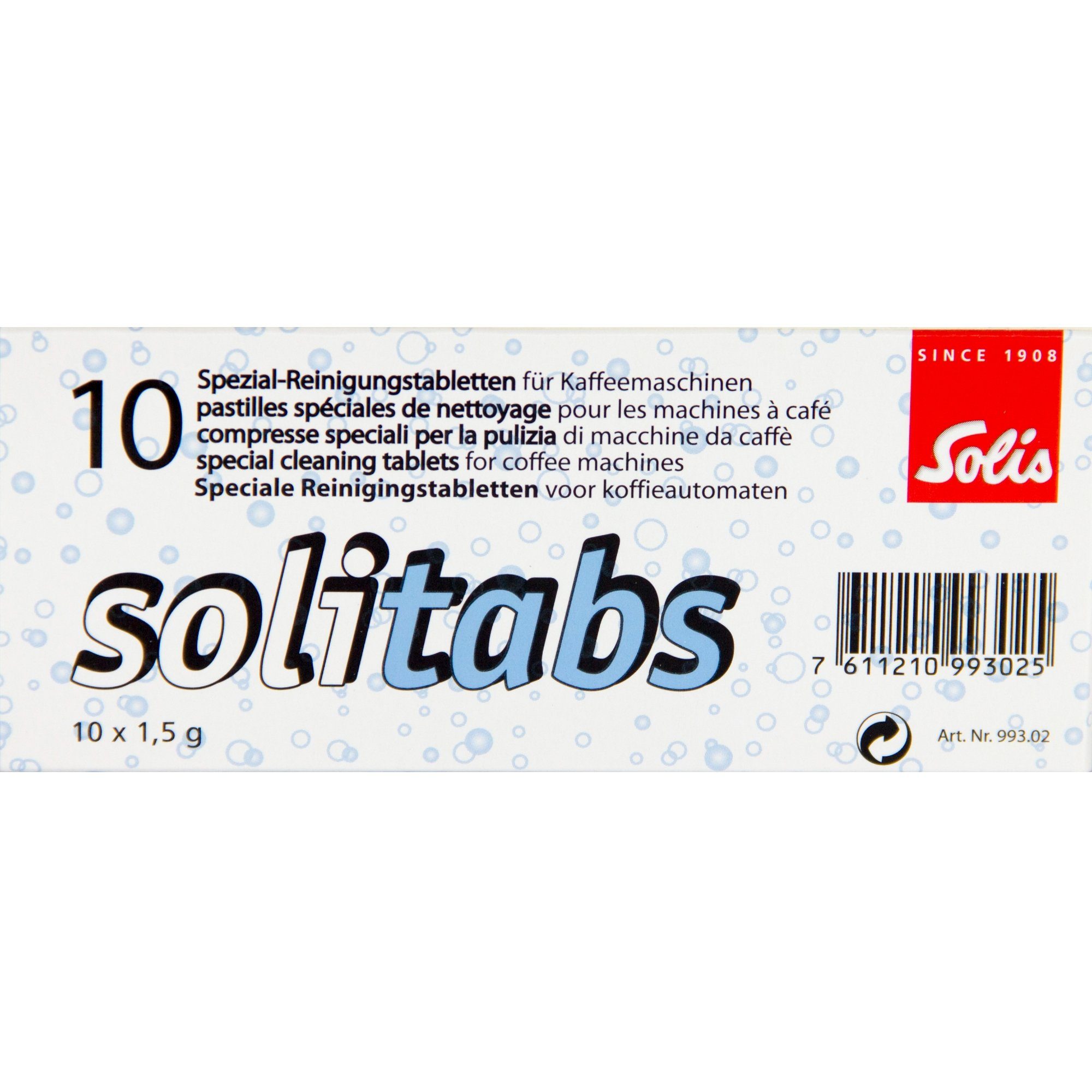 Stück) SOLIS SWITZERLAND Kaffeevollautomaten, (für Reinigungstabletten OF Solitabs 10