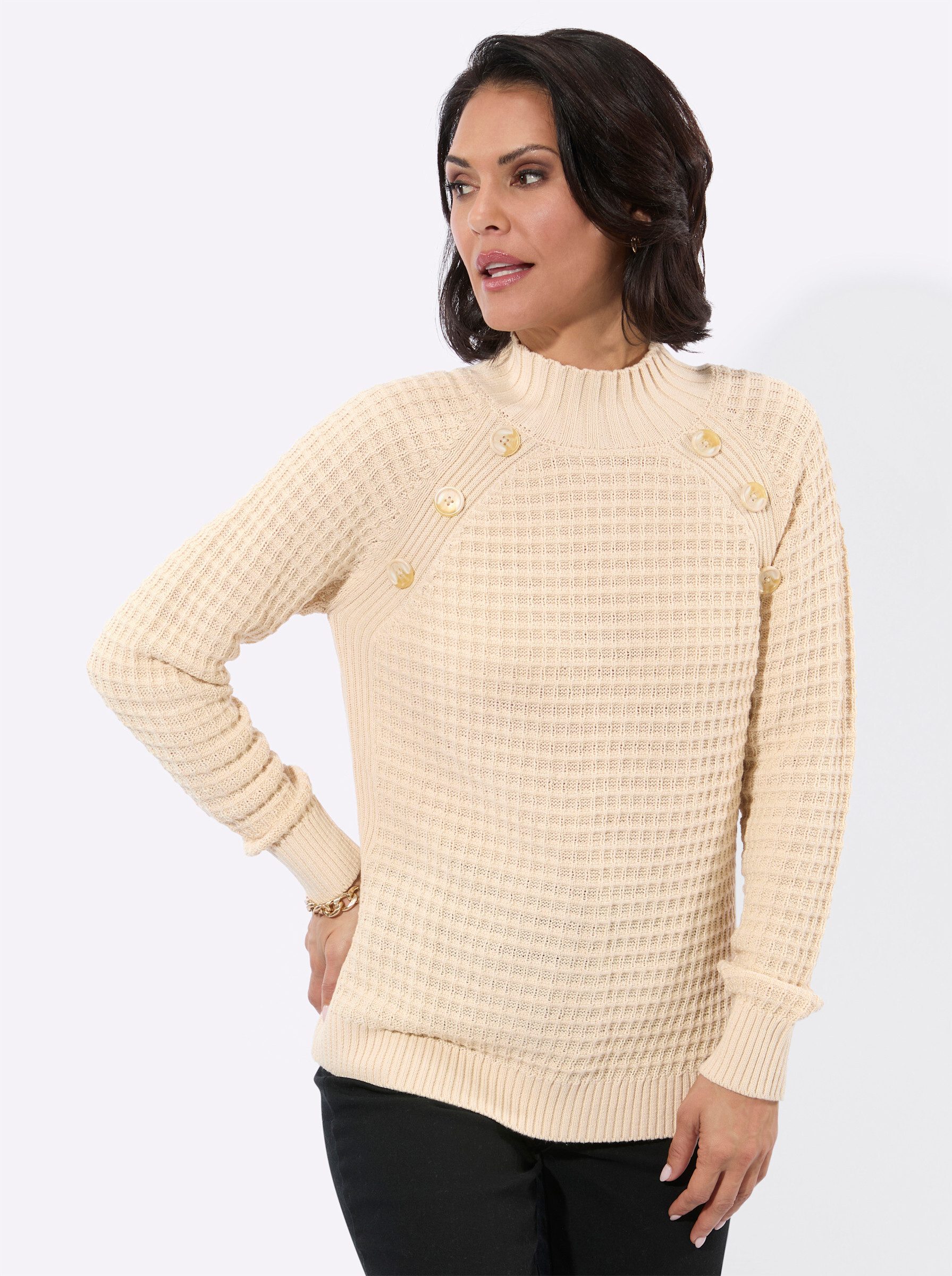 Witt Strickpullover Stehkragen-Pullover Langarm