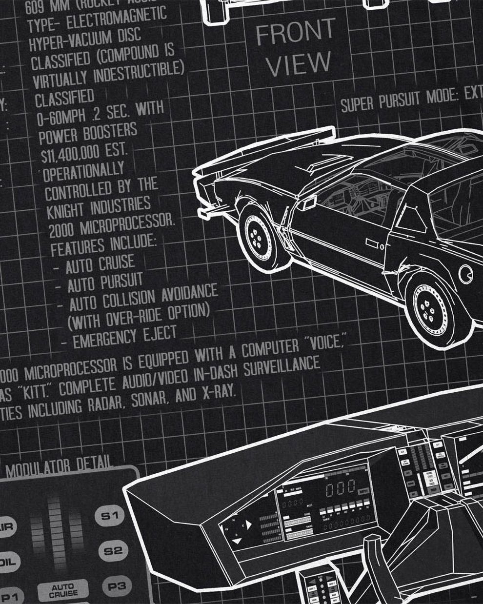 style3 T-Shirt K.I.T.T. trans am michael knight rider kitt hasselhoff fireb günstig online kaufen