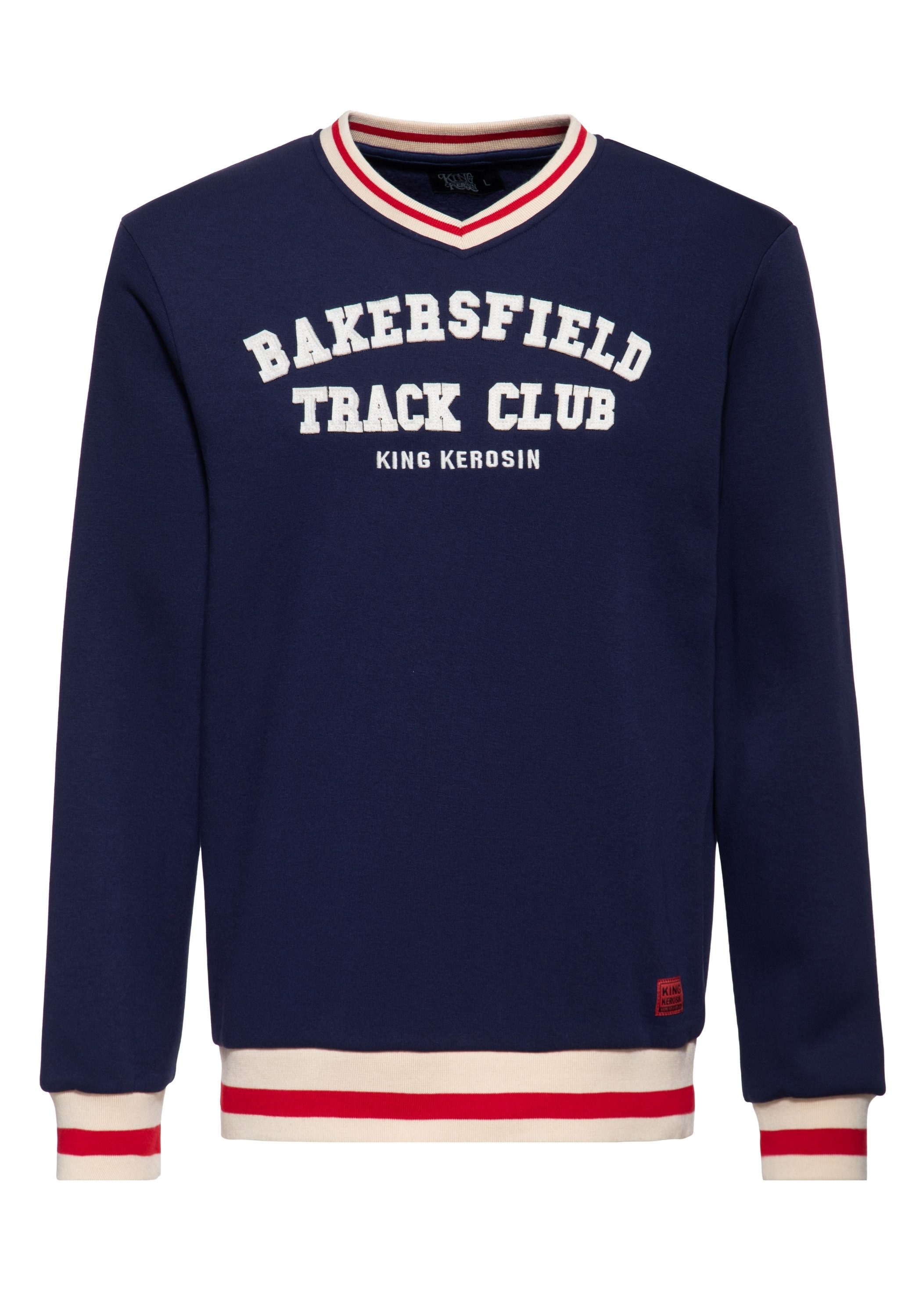 KingKerosin Hoodie Bakersfield Track Club mit College-Stickerei