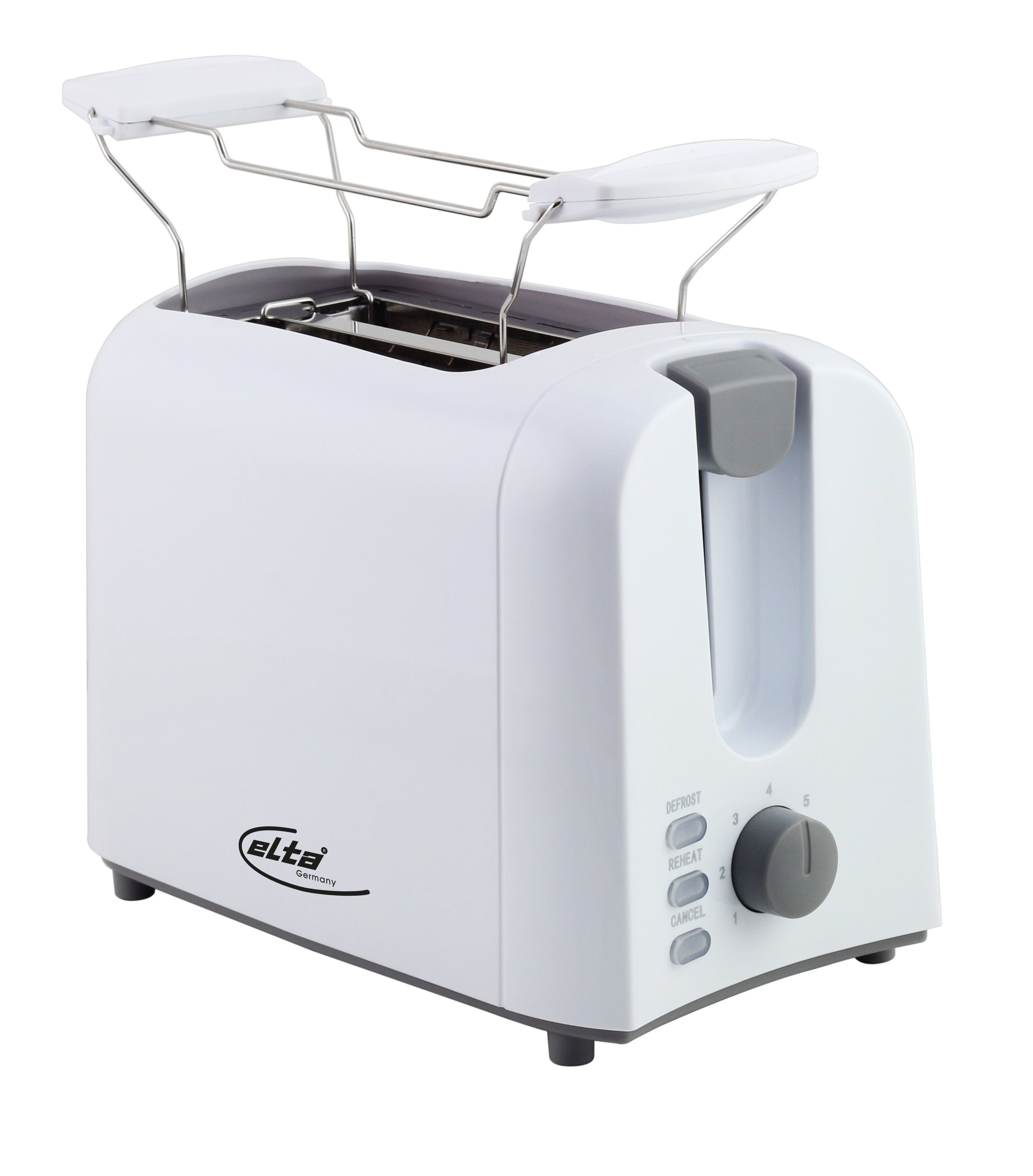 Elta Toaster Cool Touch Classic Line, für 2 Scheiben, 700 W, 2-Scheiben Toaster Brötchenaufsatz Toast