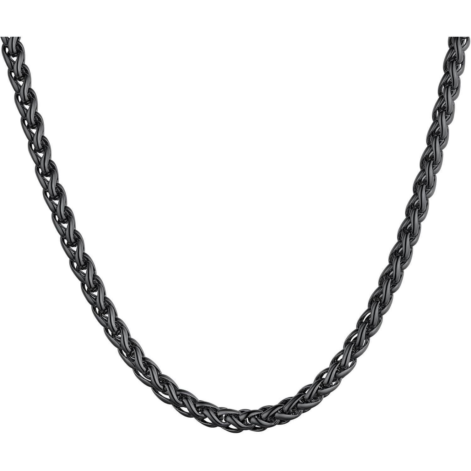 LuxusKollektion Gliederkette Halskette Edelstahl 71cm 6mm Schwarz