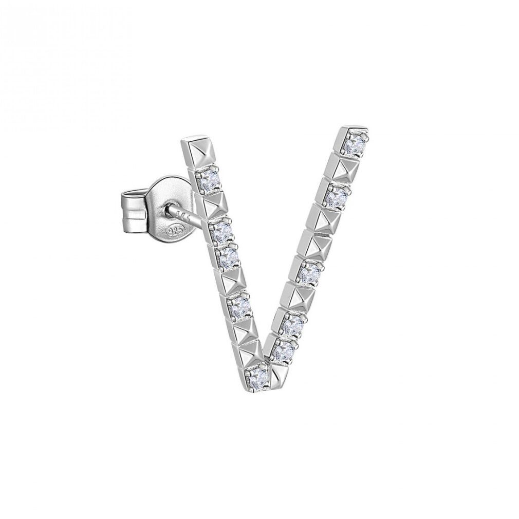 Rosato Ohrring-Set Silberner Einzelohrring mit Zirkonia V Cubica RZCU48
