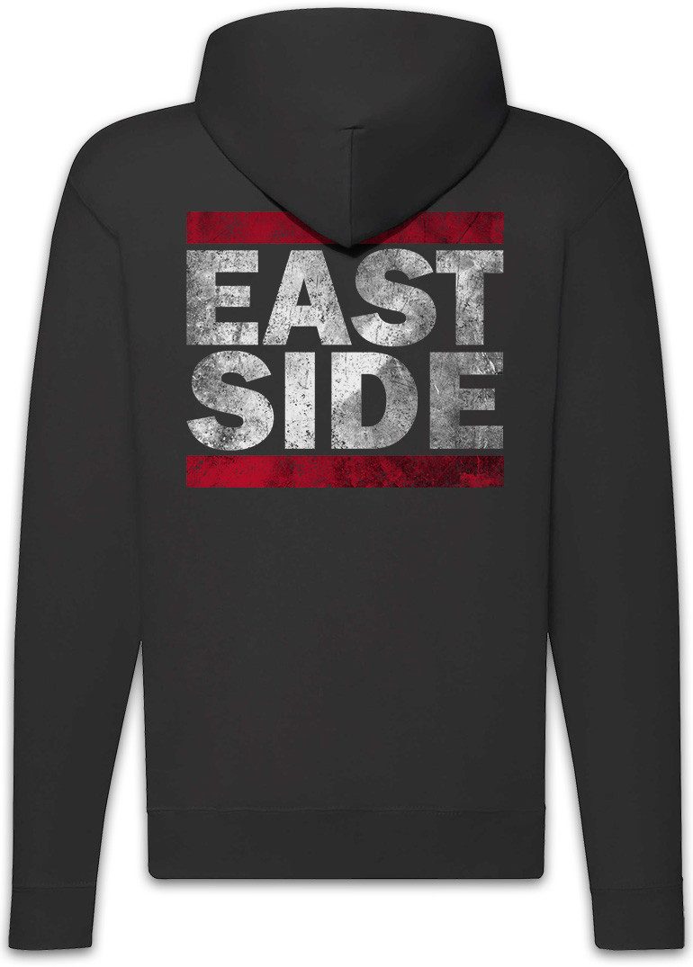 Urban Backwoods Sweatjacke East Side Zipper Hoodie Ostseite Run Fun DMC Coast Ostküste Gangster (1-tlg) Gang Ghetto Hip Hop