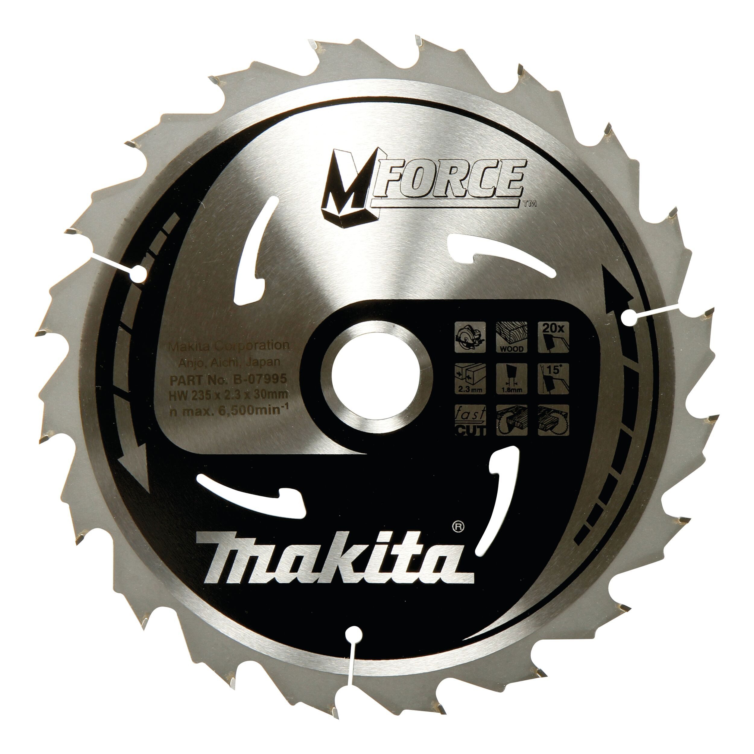 Makita Kreissägeblatt, M-FORCE 210/30 mm, 24 Zähne, 1,4 mm, Holz