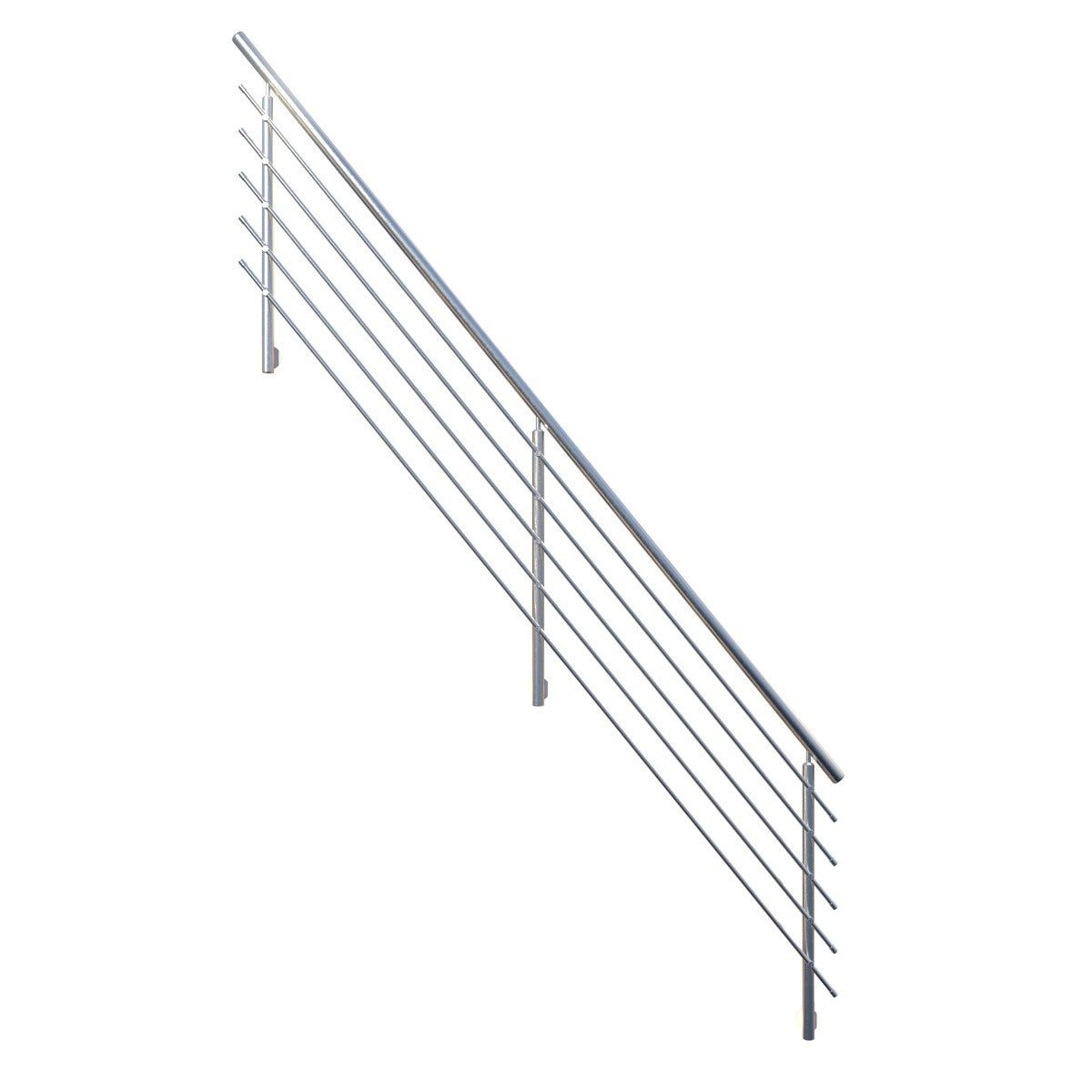 Starwood Treppengeländer Edelstahlgeländer Flex-8 Stufen-Edelstahlgeländer Flex-Seitenmontage