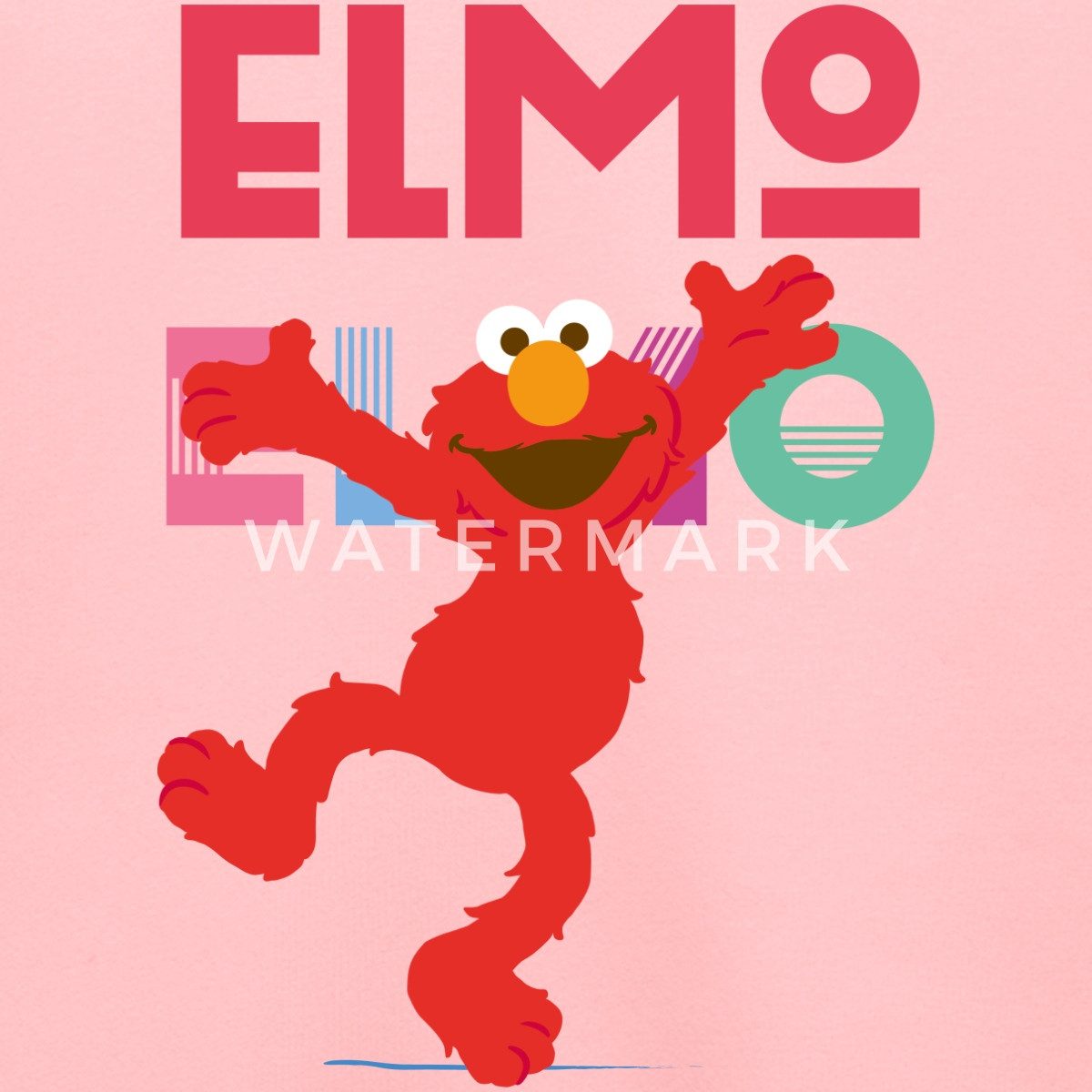 Spreadshirt Sweatshirt Sesamstraße Elmo Springt vor Freude REGULAR FIT Kinder/Teenager Premiu (1-tlg)
