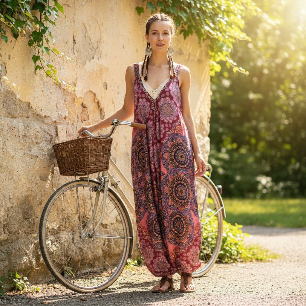 Guru-Shop Relaxhose Boho Jumpsuit, Mandala Sommer Overall, oversize.. alter günstig online kaufen