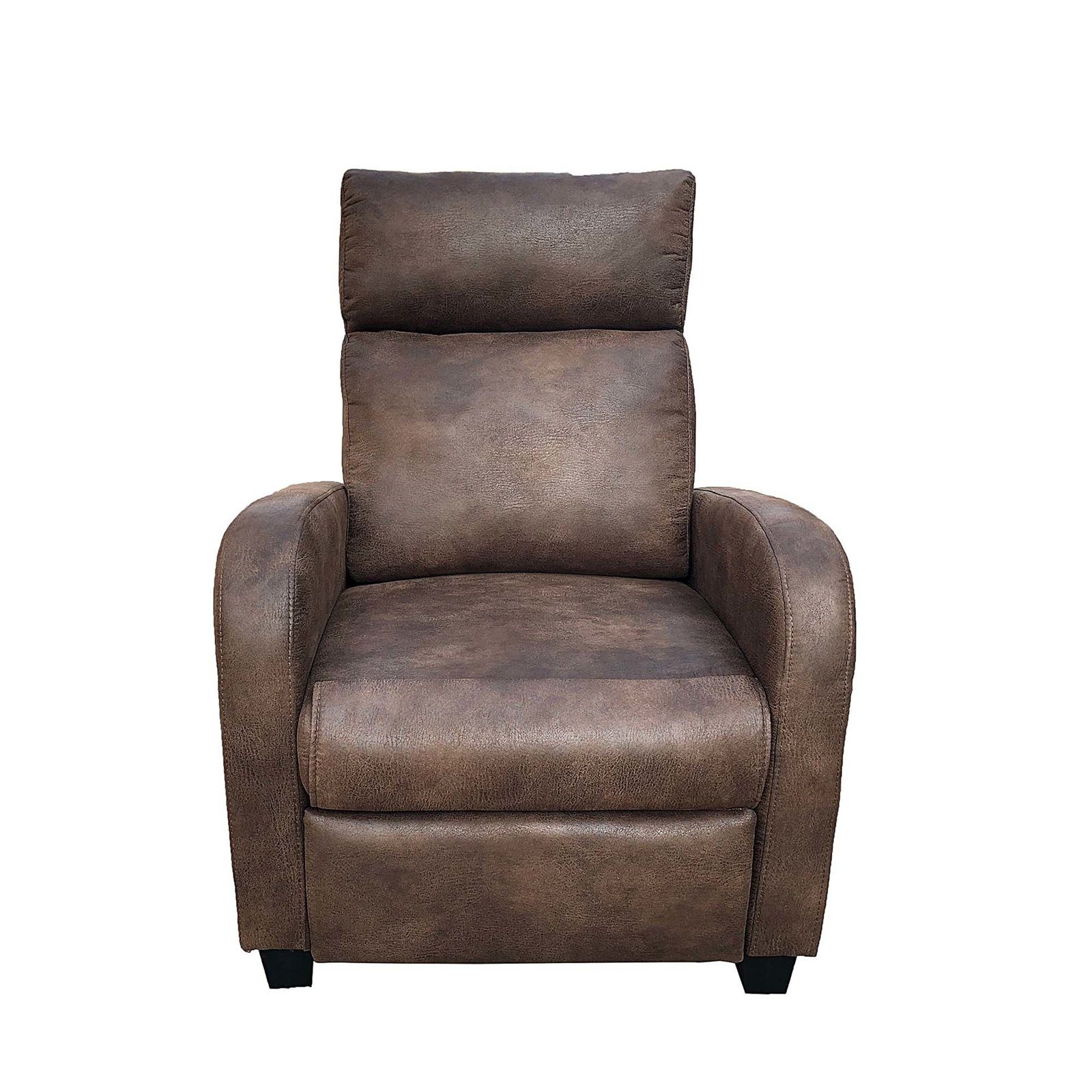 HTI-Line Relaxsessel Fernsehsessel Corrado Braun Lederoptik (Stück, 1-St., 1x Fernsehsessel Corrado, ohne Dekoration), mit Relaxfunktion