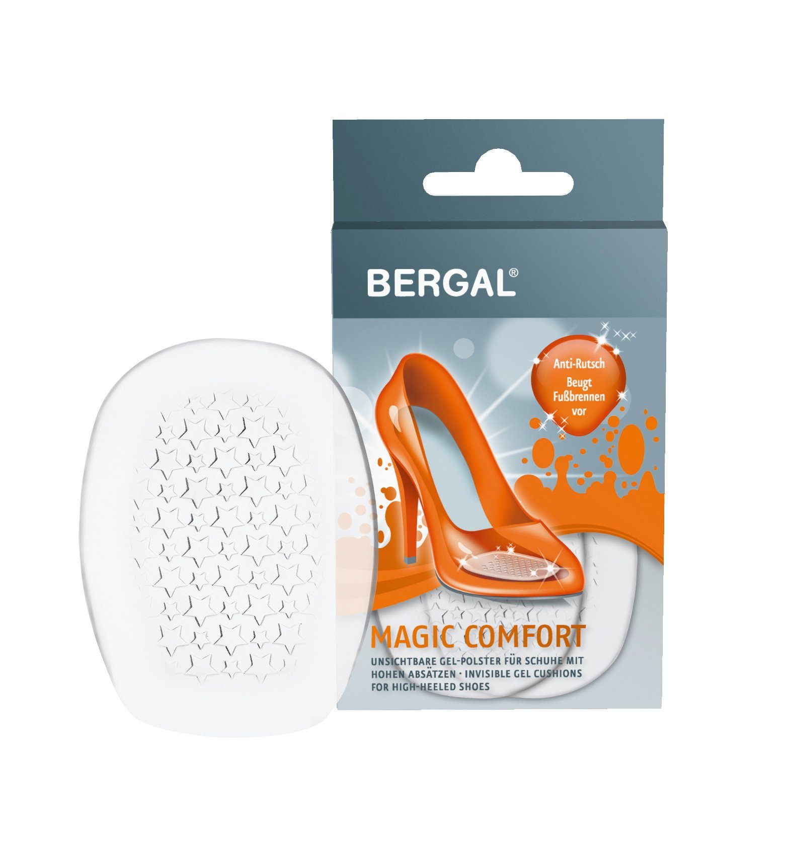 Bergal Gelpolster Magic Comfort - rutschfesten, dünnen Gel-Polster