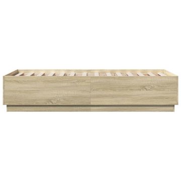 vidaXL Bett Bettgestell Sonoma-Eiche 75x190 cm Holzwerkstoff