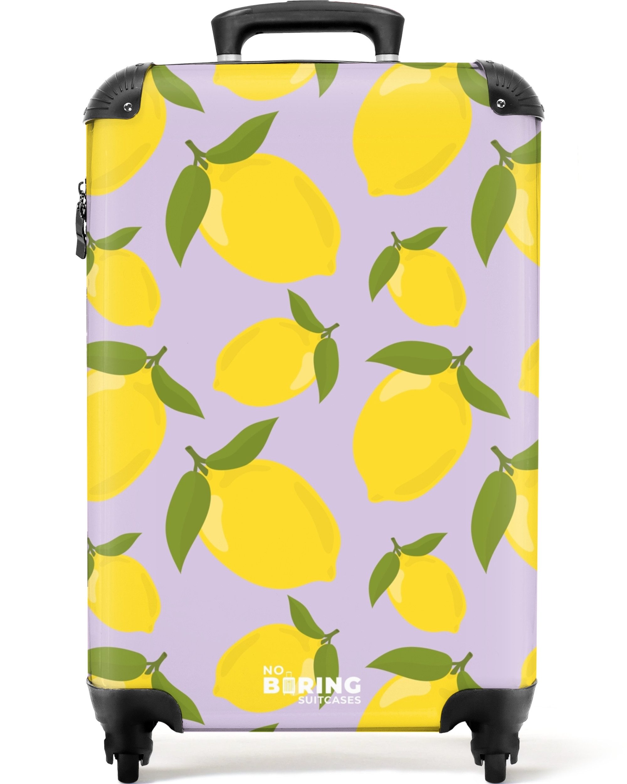 NoBoringSuitcases.com© Hartschalen-Trolley Pastellviolett mit Zitronen 55x3 günstig online kaufen