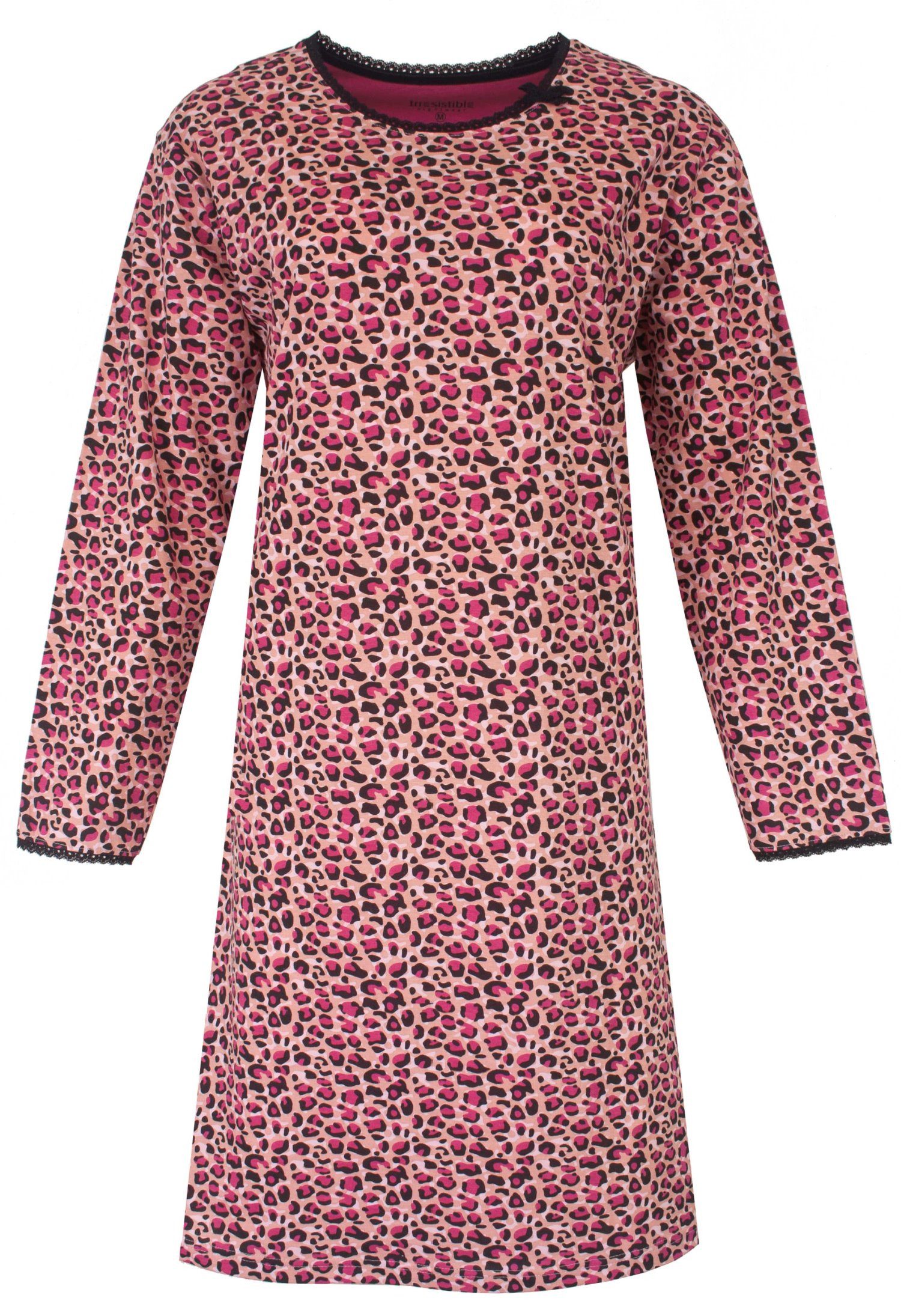 Irresistible Nachthemd Damen Schlafshirt mit langem Arm (1-tlg) Baumwolle