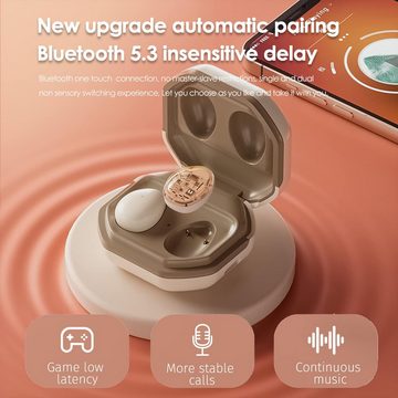 Xmenha Innovative Mini In-Ear-Kopfhörer (Klarer Klang und zuverlässige Verbindung dank hochwertiger Bluetooth-Technologie., Komfortable Miniaturdesign mit Geräuschunterdrückung kraftvollem Sound)