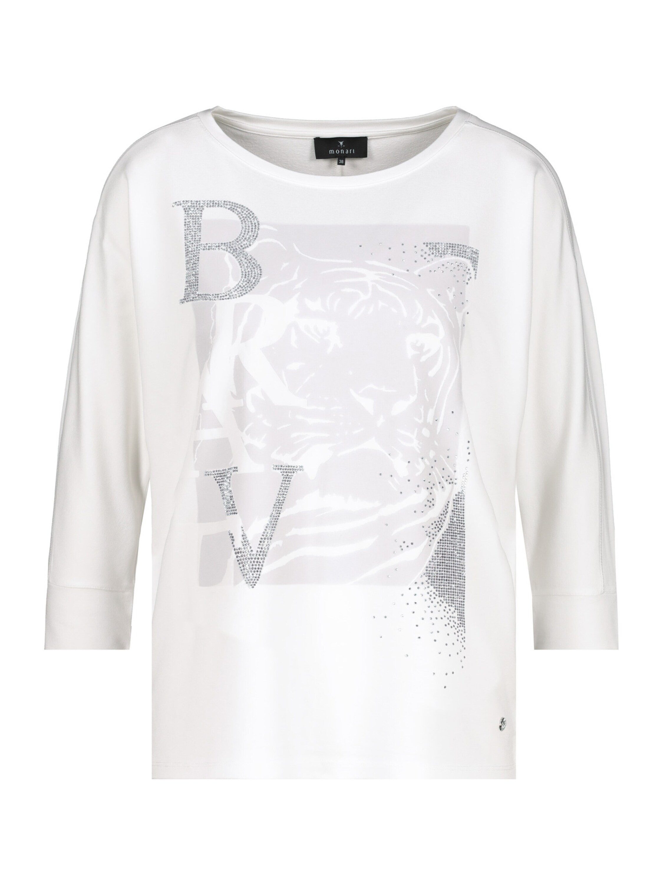 Monari 3/4-Arm-Shirt (1-tlg) Ziersteine