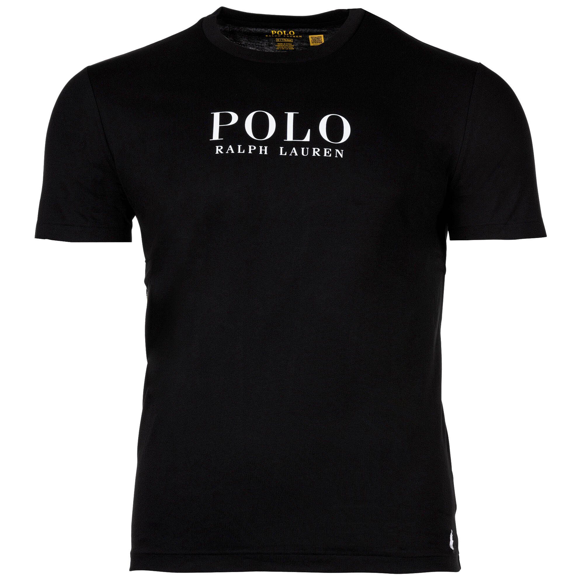 Polo Ralph Lauren T-Shirt Herren T-Shirt - CREW-SLEEP TOP, Schlafshirt Schwarz