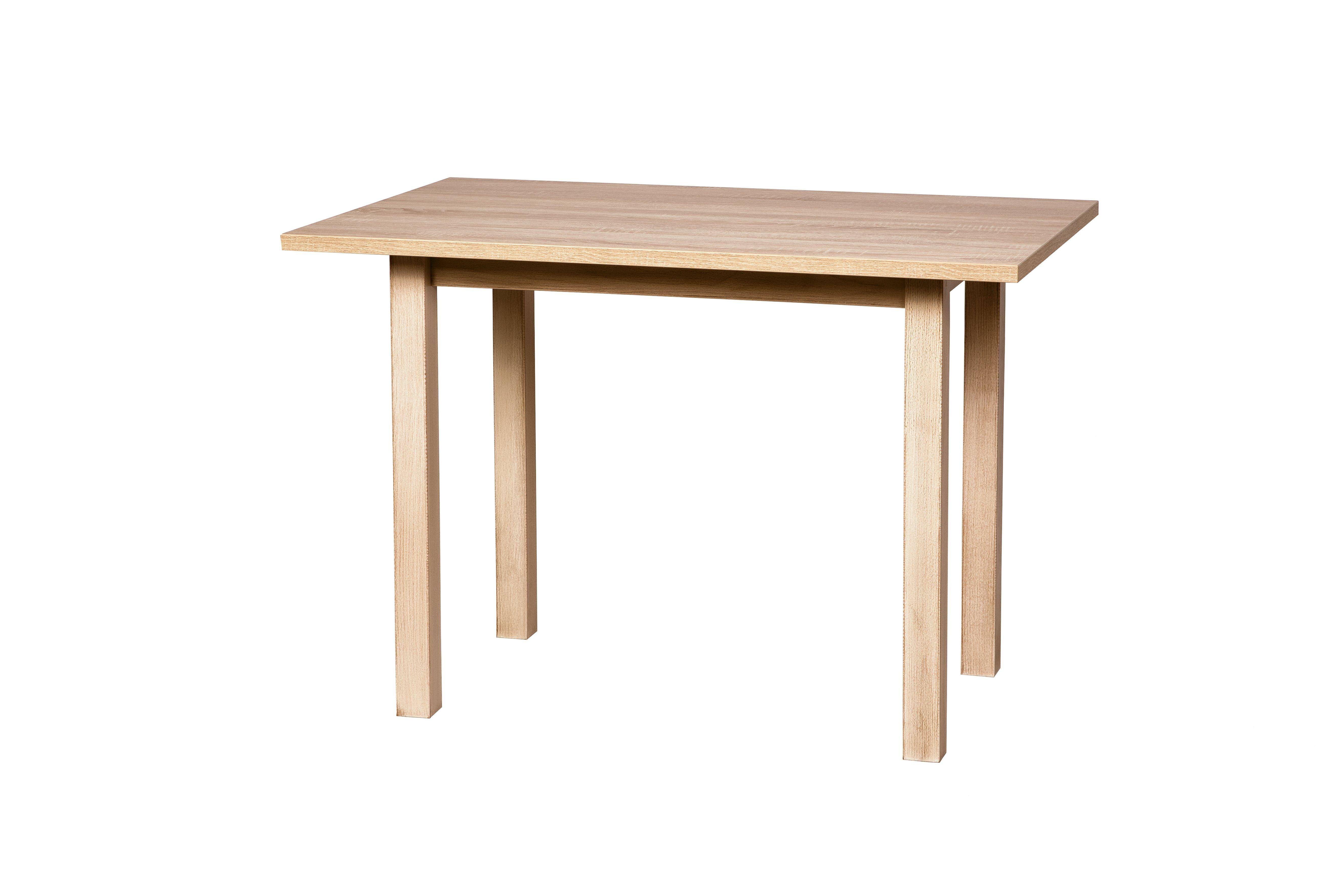 110x70 kundler Esstisch \'Der home Moderne\', 4-Fuß-Tisch, Premiumdekor Eiche cm,