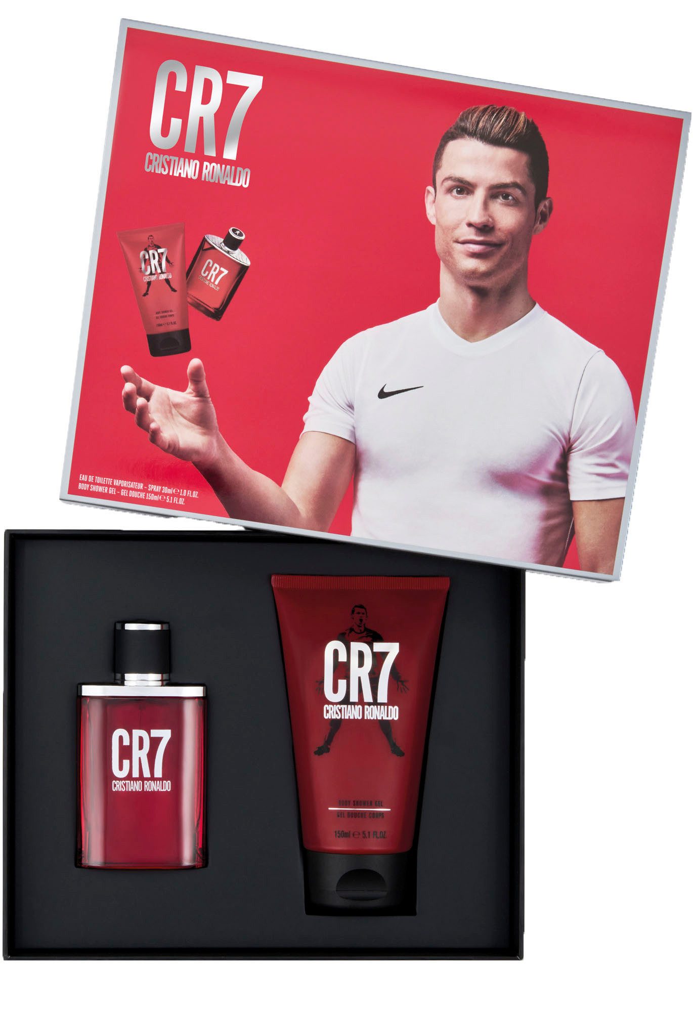 CRISTIANO RONALDO Duft-Set Cristiano Ronaldo - Fearless Set 30ml + 150 ml Shower Gel, 2-tlg., Würziger Duft mit rotem Apfel, Veilchen und Tonkabohne.
