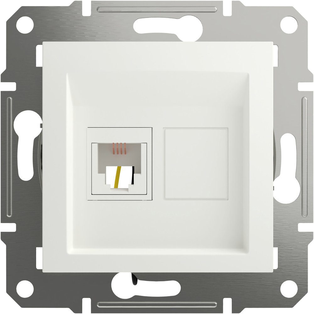 SCHNEIDER Schalter Schneider Electric RJ11-Telefondose Asfora Weiß (RAL 9003) EPH417012