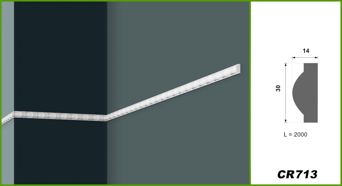 Hexim Stuckleiste CR713, 2 Meter / günstig online kaufen