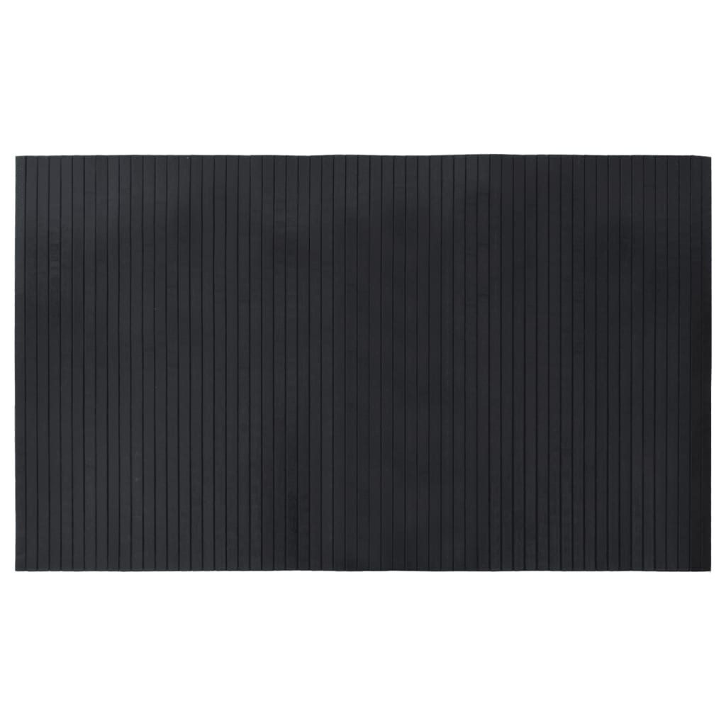 vidaXL Teppich Teppich Rechteckig Schwarz 60x100 cm Bambus, Rechteckig günstig online kaufen