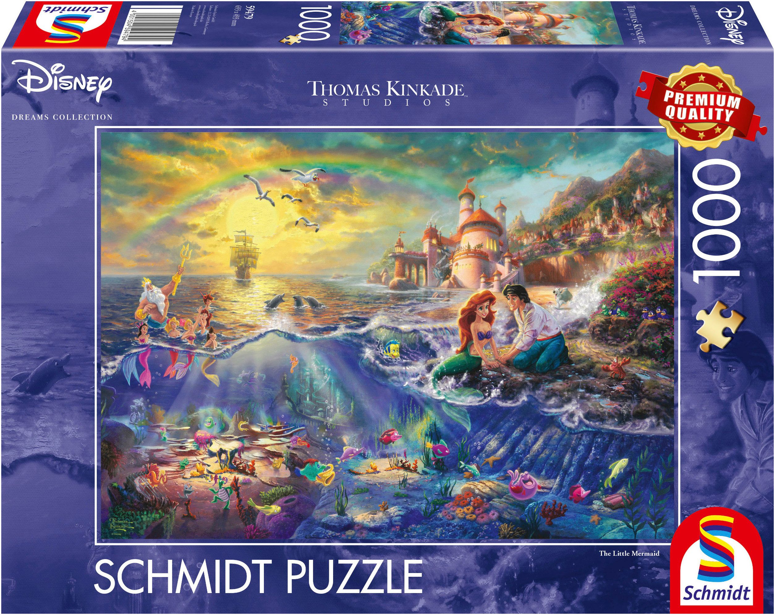 Puzzle Disney, Arielle von Thomas Kinkade