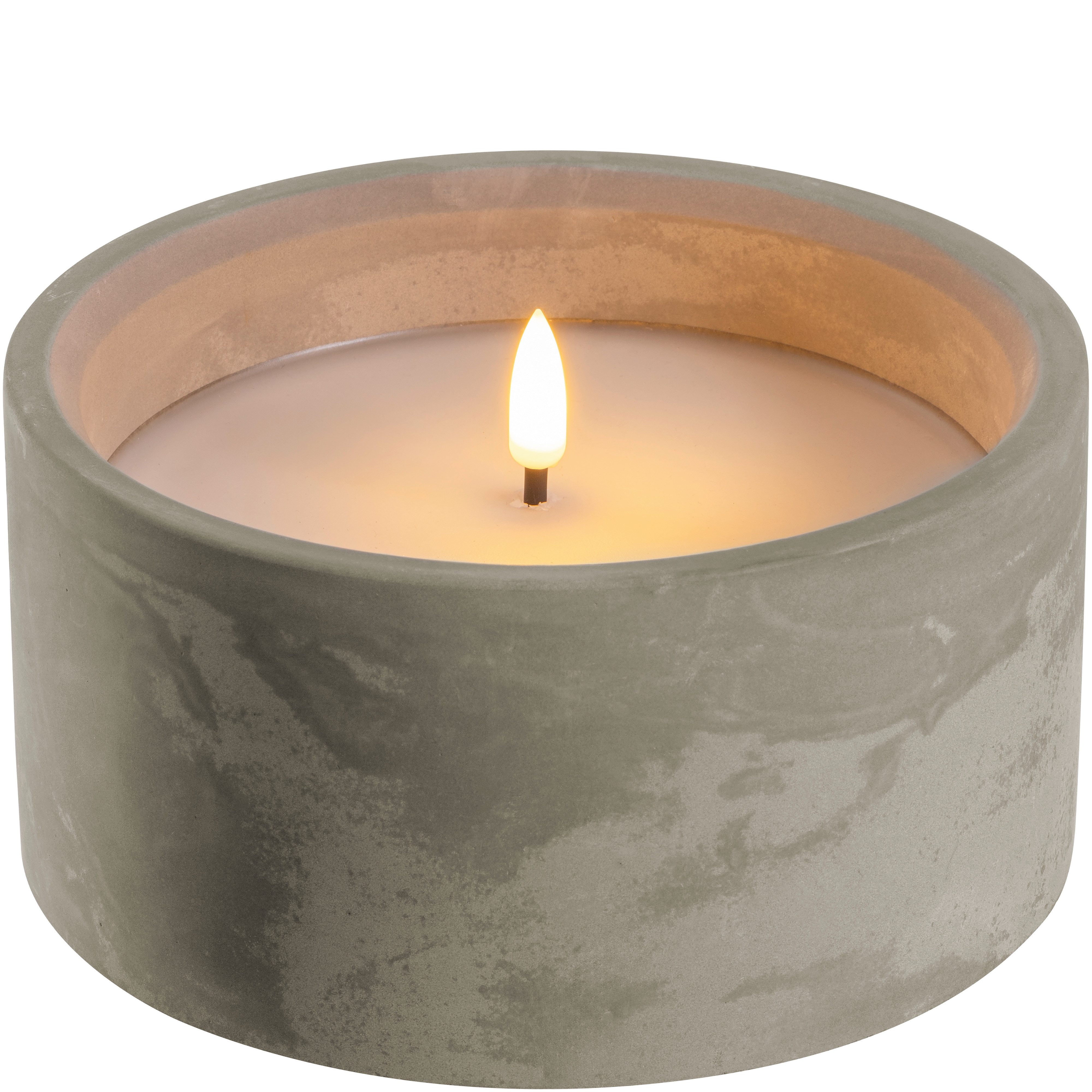 LEONARDO LED-Leuchte Silenzio, in edlem Betongefäß