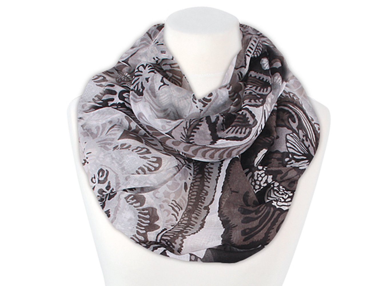 Damen und Goodman Loop Herz Tragegefühl Modeschal Blumen, angenehmes Schal Design