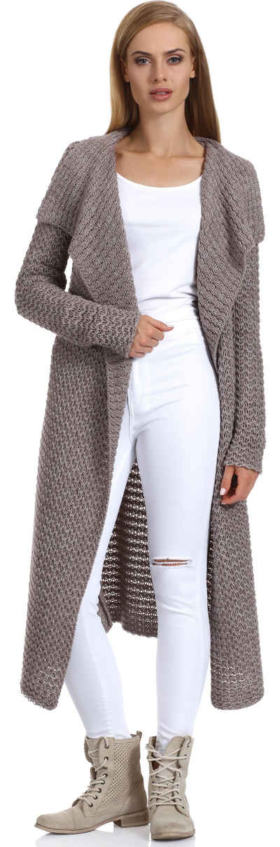 Merry Style Strickponcho Damen Strickjacke H4Z3L