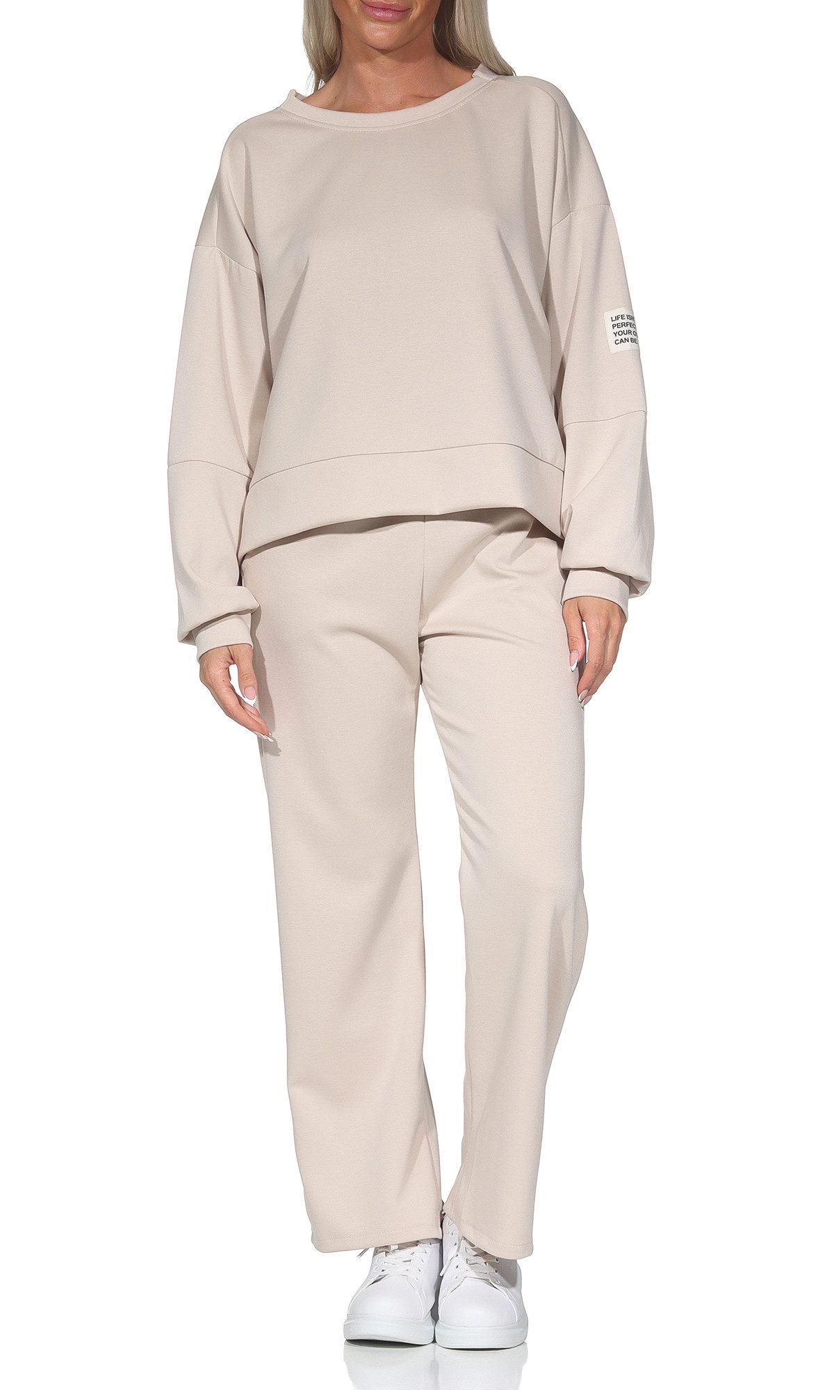 simaranda Jogginganzug Damen Jogginganzug 9 36-40 Beige