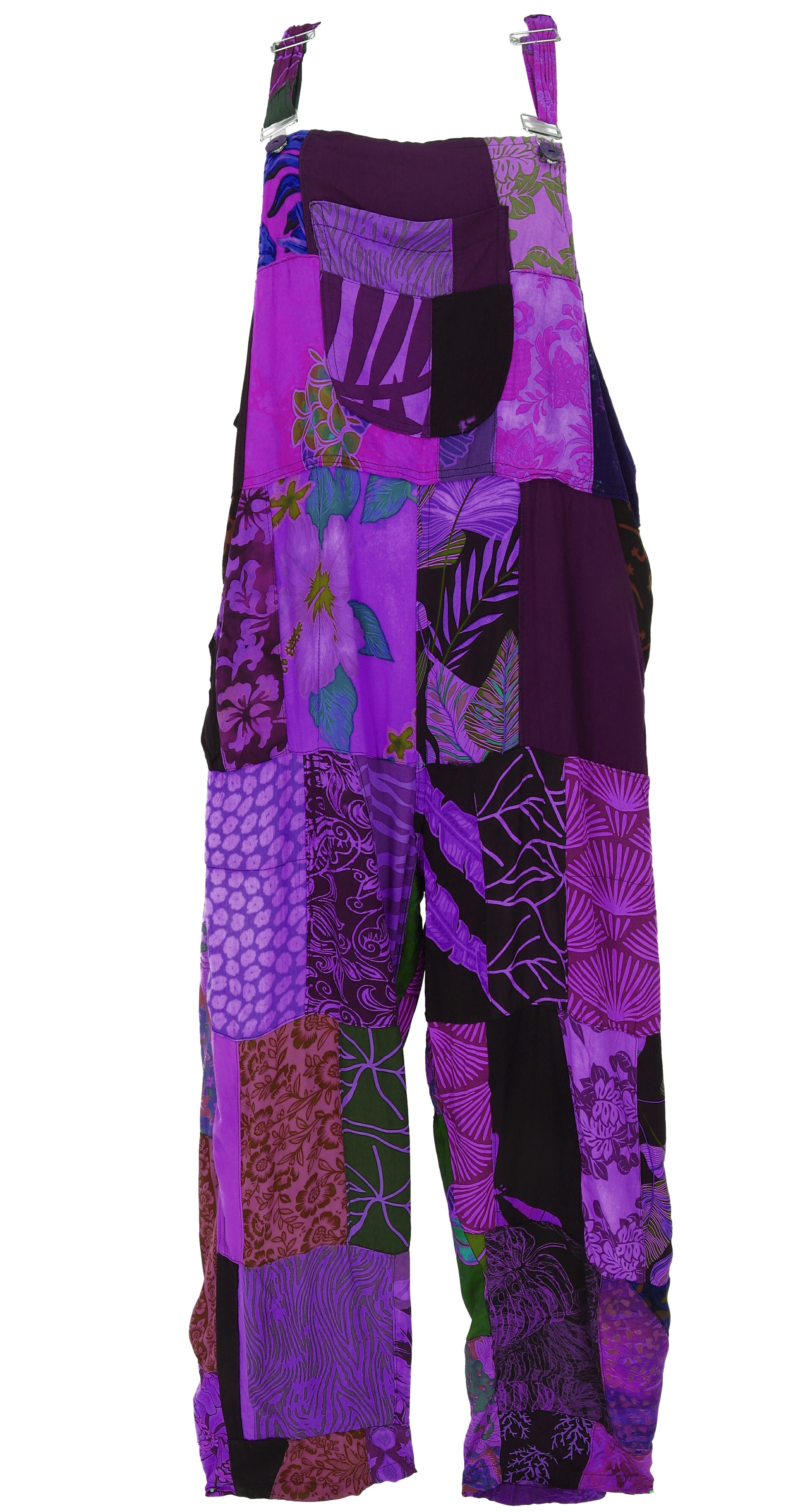 Guru-Shop Relaxhose Patchwork Latzhose, upcycling Sommerjumpsuite -.. alter günstig online kaufen