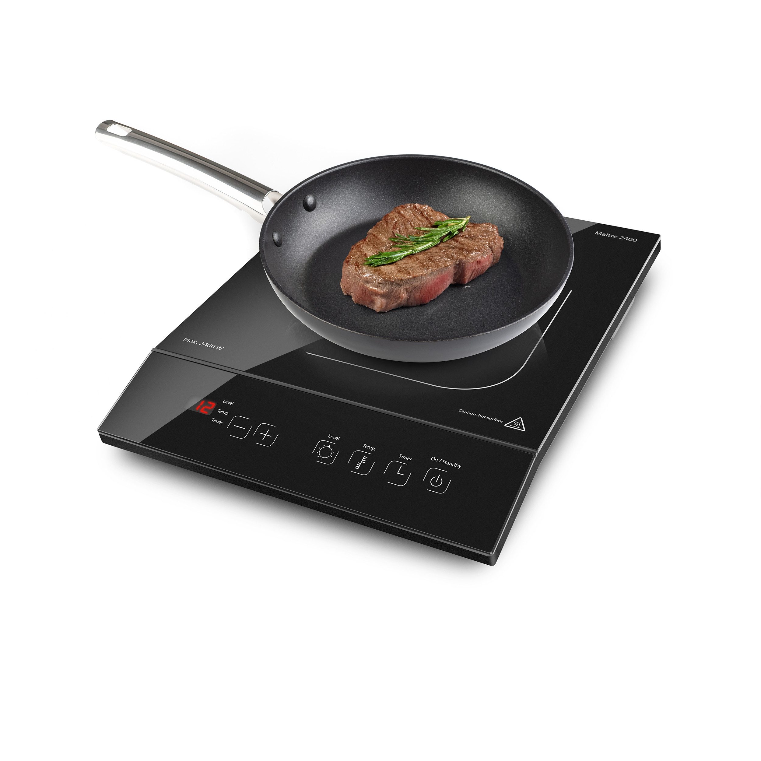 Caso Einzel-Induktionskochplatte Maitre 2400, Smart Control, Überhitzungsschutz