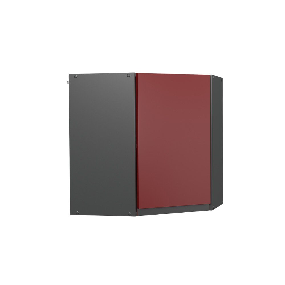 Vicco Eckhängeschrank Hängeschrank J-Shape 57 cm Anthrazit/Rot